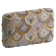 Vintage Fine Judith Lieber Pearl and Crystal Clutch