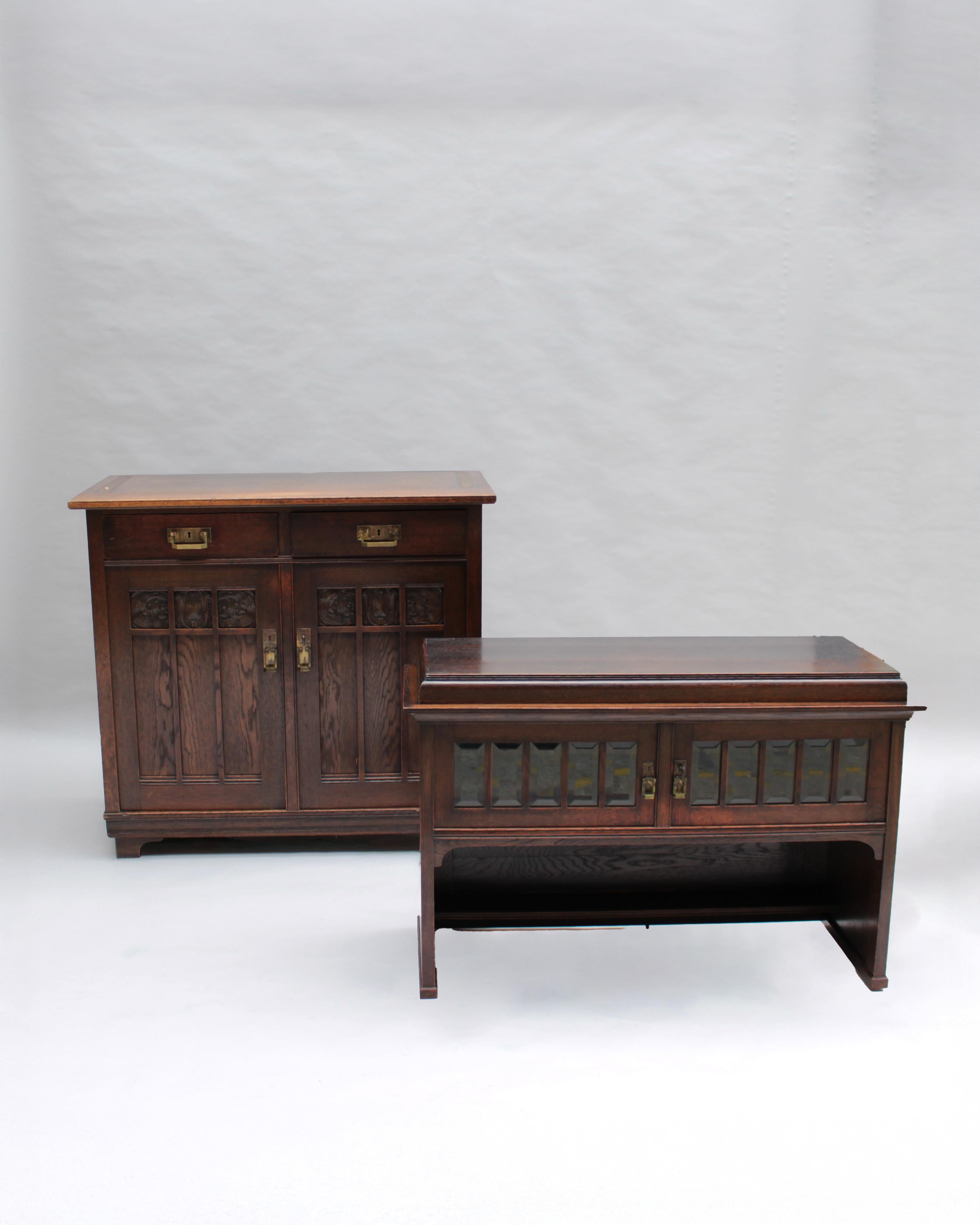 Buffet en chêne de style Jugendstil en vente 9