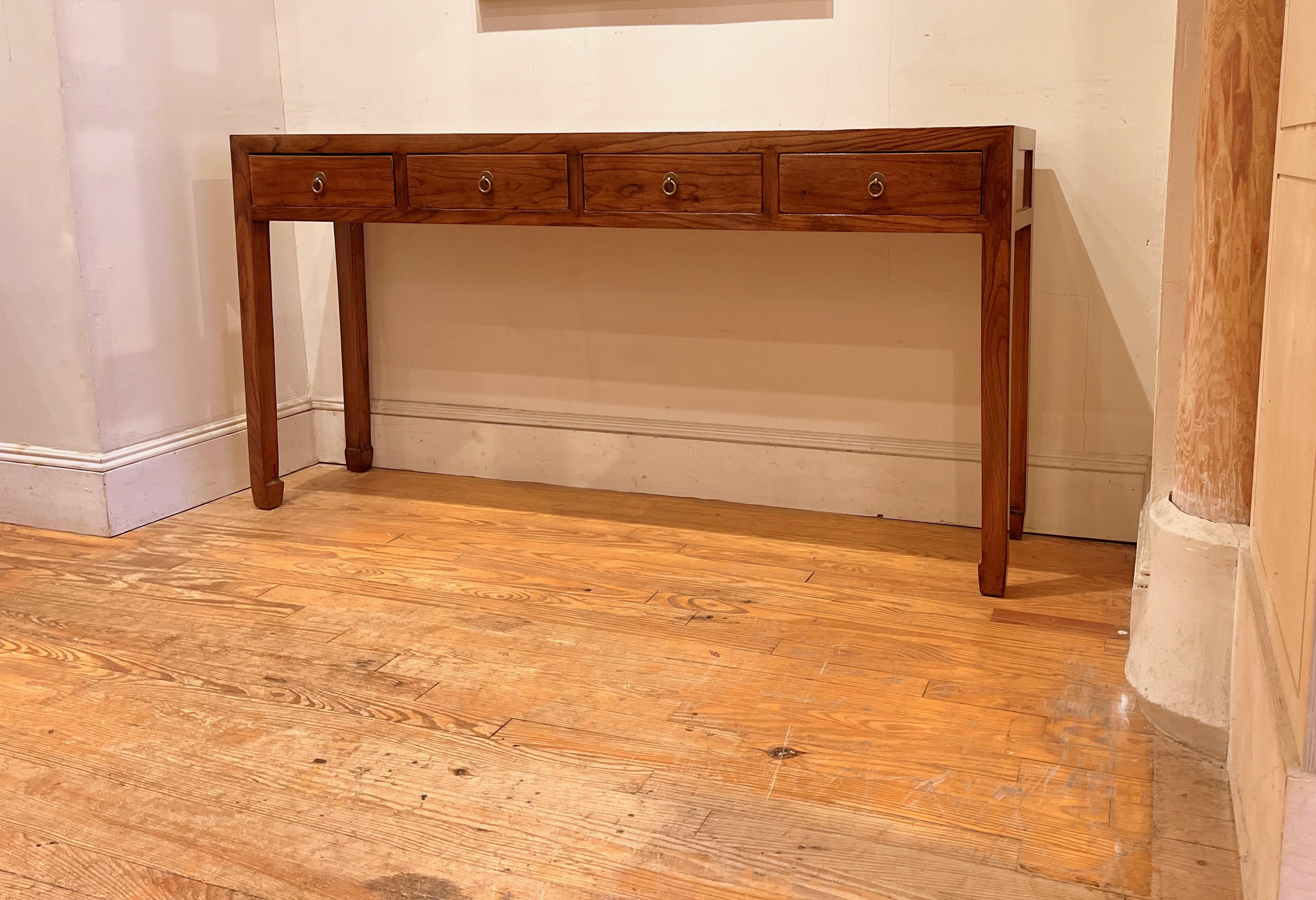 Ming Fine Jumu Console Table with Drawers For Sale