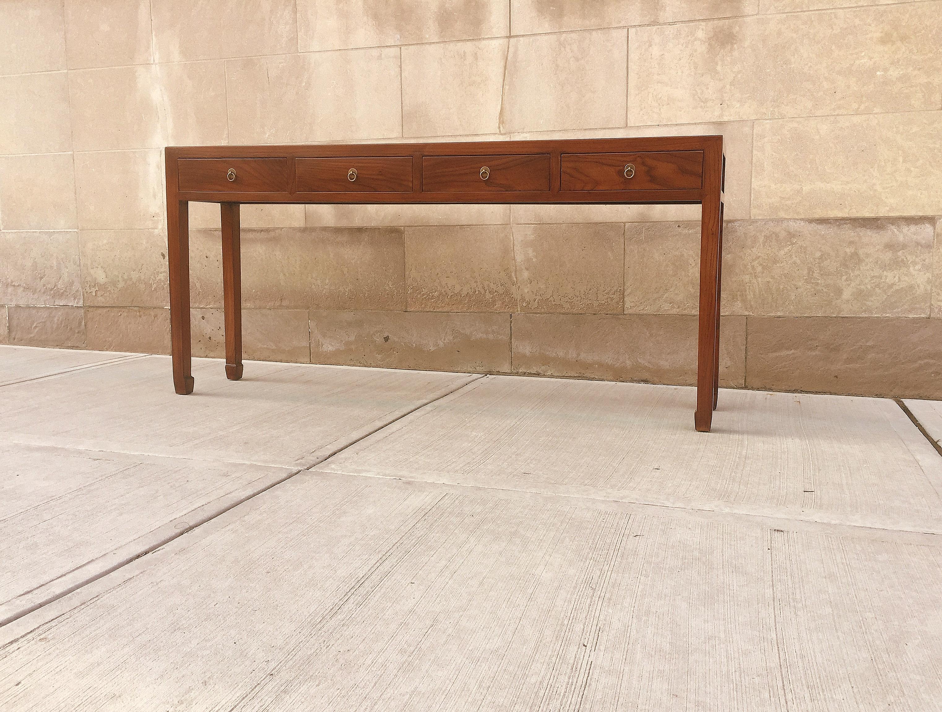 Chinese Fine Jumu Console Table with Drawers