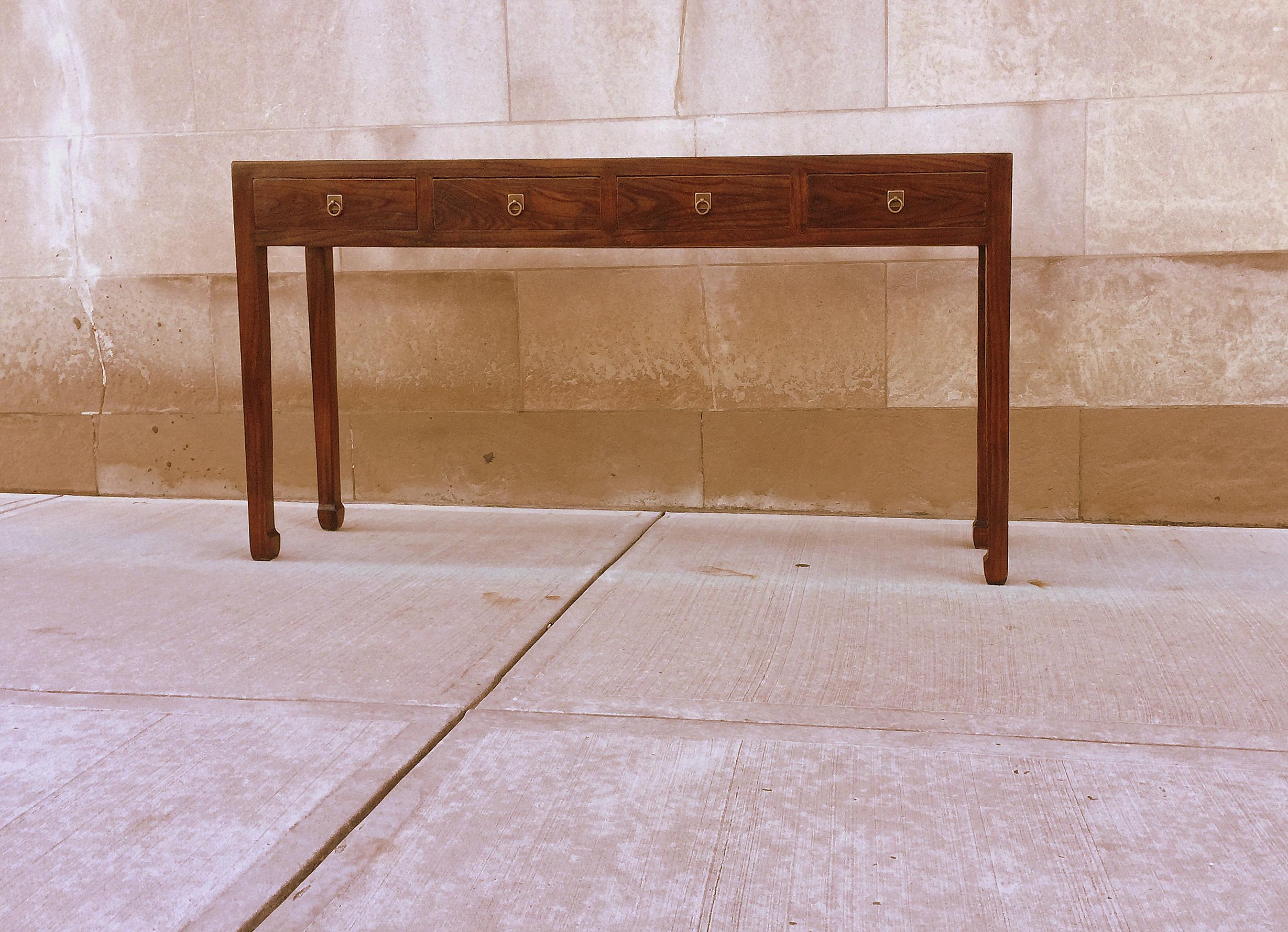 Chinese Fine Jumu Console Table with Drawers