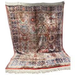 Fine Kayseri Silk Rug in Elegant Panel Design – Hand-Knotted in Turkey