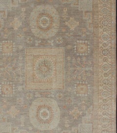 Fine Khotan Design Rug with Samarkand Design in Muted Tones