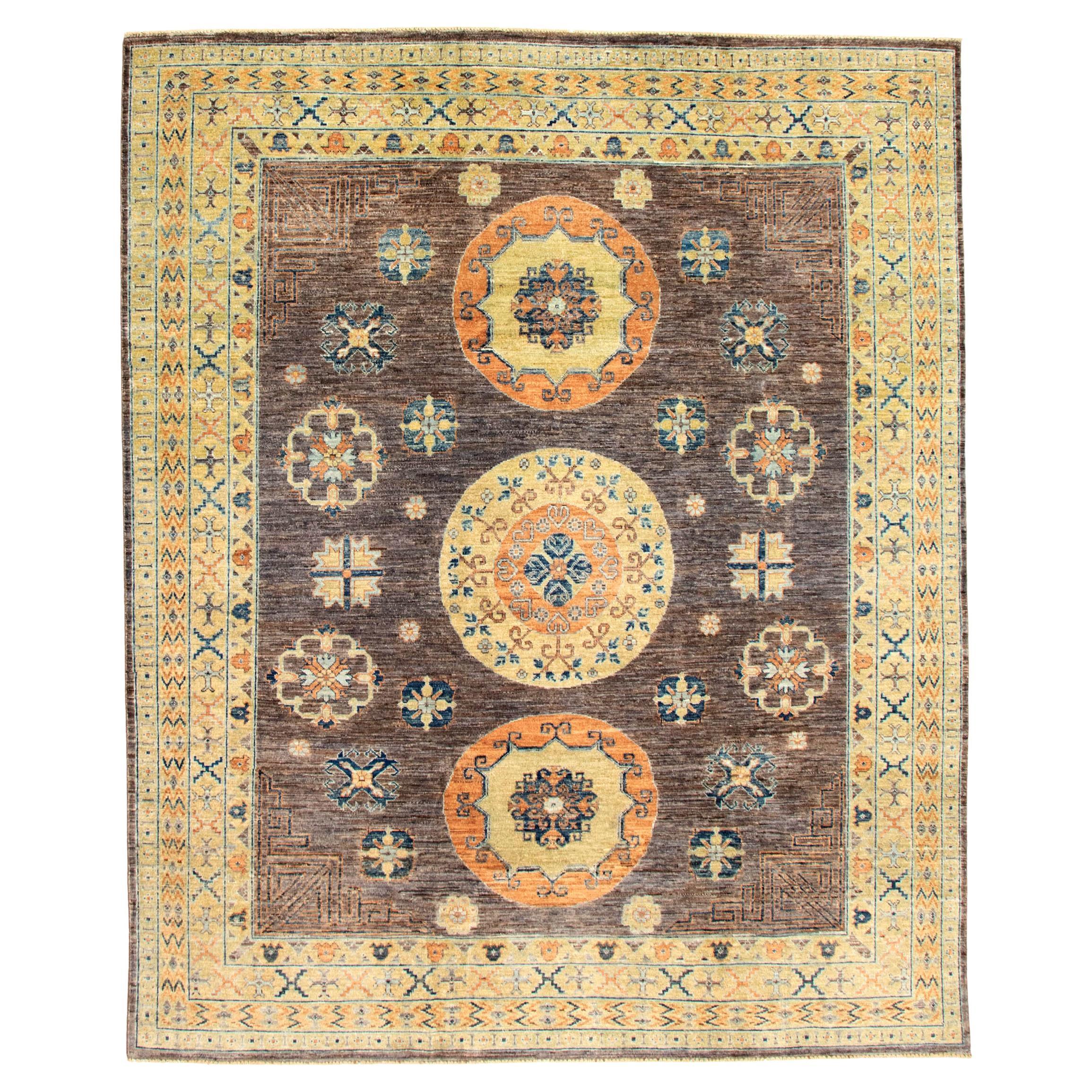 Inviting Transitional Persian Oushak & Khotan Carpet - 8'x10'