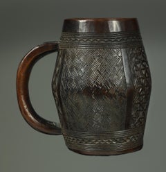 Fine Kuba Cup with Incised Textile Designs, early 20th century Central Africa