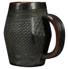 Fine Kuba Cup with Incised Textile Designs, early 20th century Central Africa