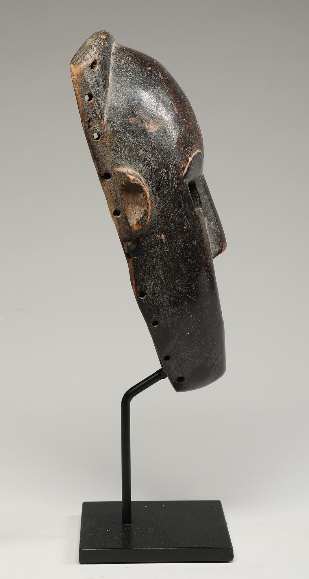 Congolais Fine Kuba Kete Face Mask Striking Square Eyes:: Mouth Congo:: Africa Custom Stand