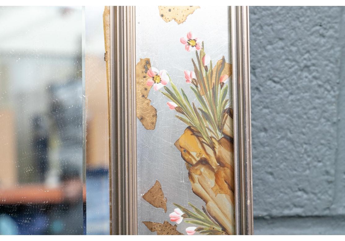 Fine La Barge Chinoiserie Reverse Painted Beveled Mirror 5