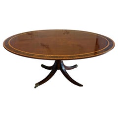 Fine Large Antique Edwardian Oval Mahogany 8 Seater Dining Table