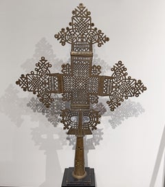 Fine large Antique Ethiopian Coptic Cross Christian Folk Art African