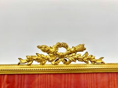 Fine Large Antique French Bronze Louis XVI Style Love Trophies Photograph Frame