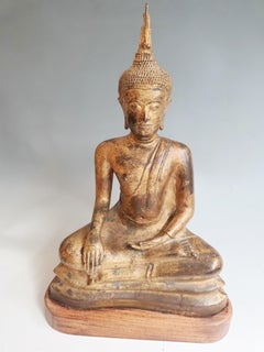 Fine Large Antique Thai Gilt Bronze Buddha – Ayutthaya Style 19th Century