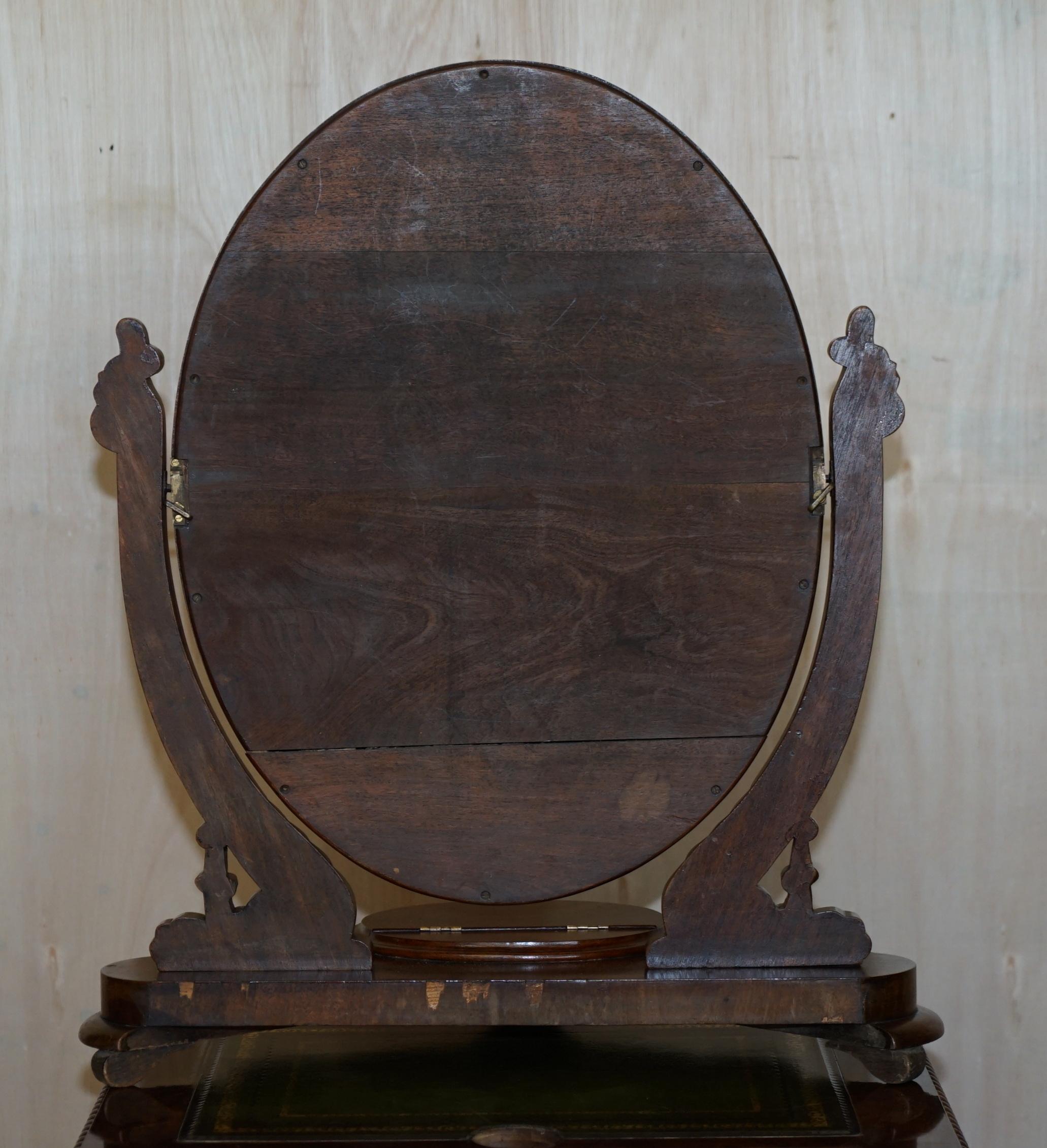 Fine Large Antique Victorian Hardwood Dressing Table / Table Top Cheval Mirror 8
