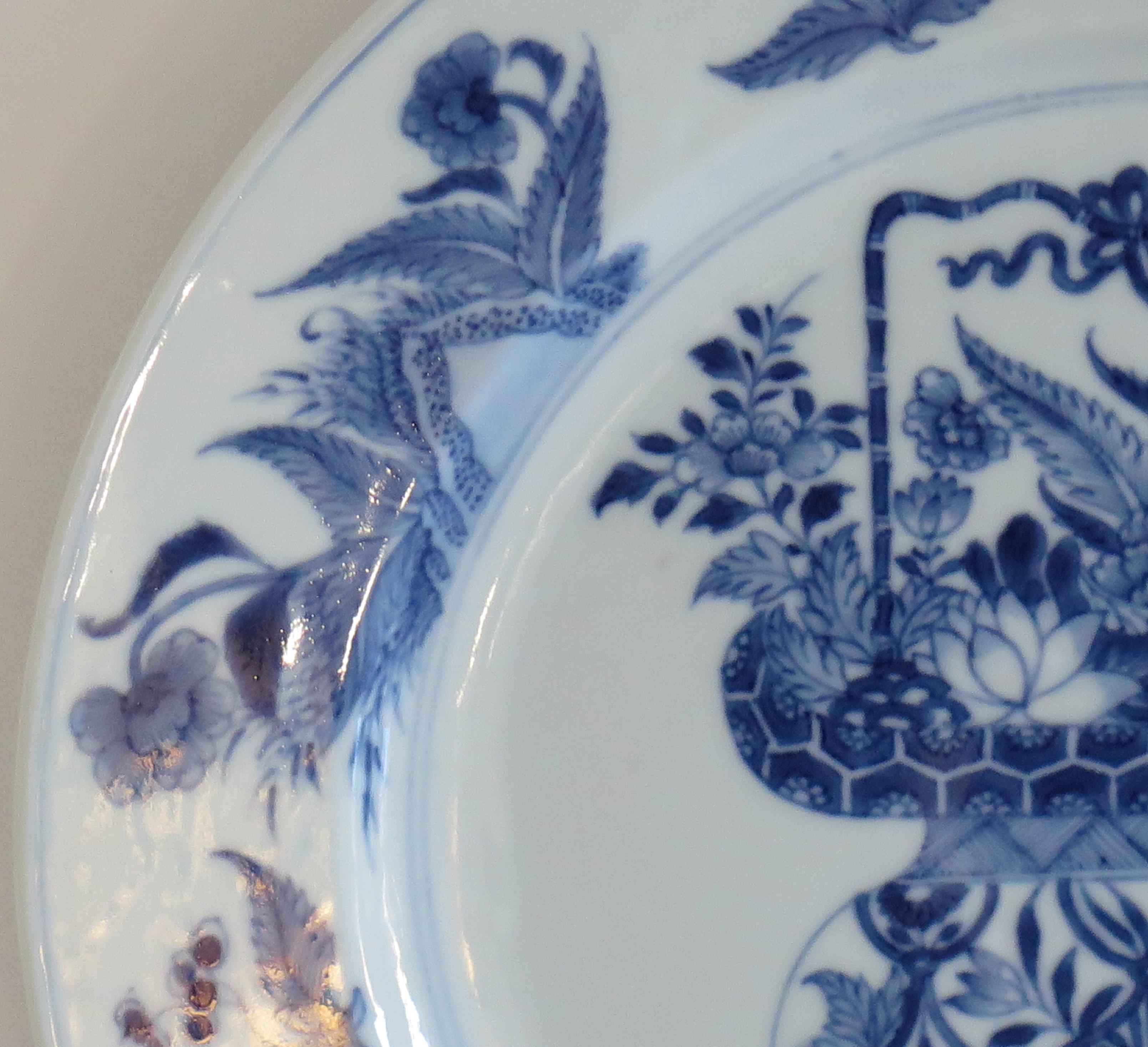 Kangxi marked Chinese Large Plate Porcelain Blue & White, Circa 1700 2