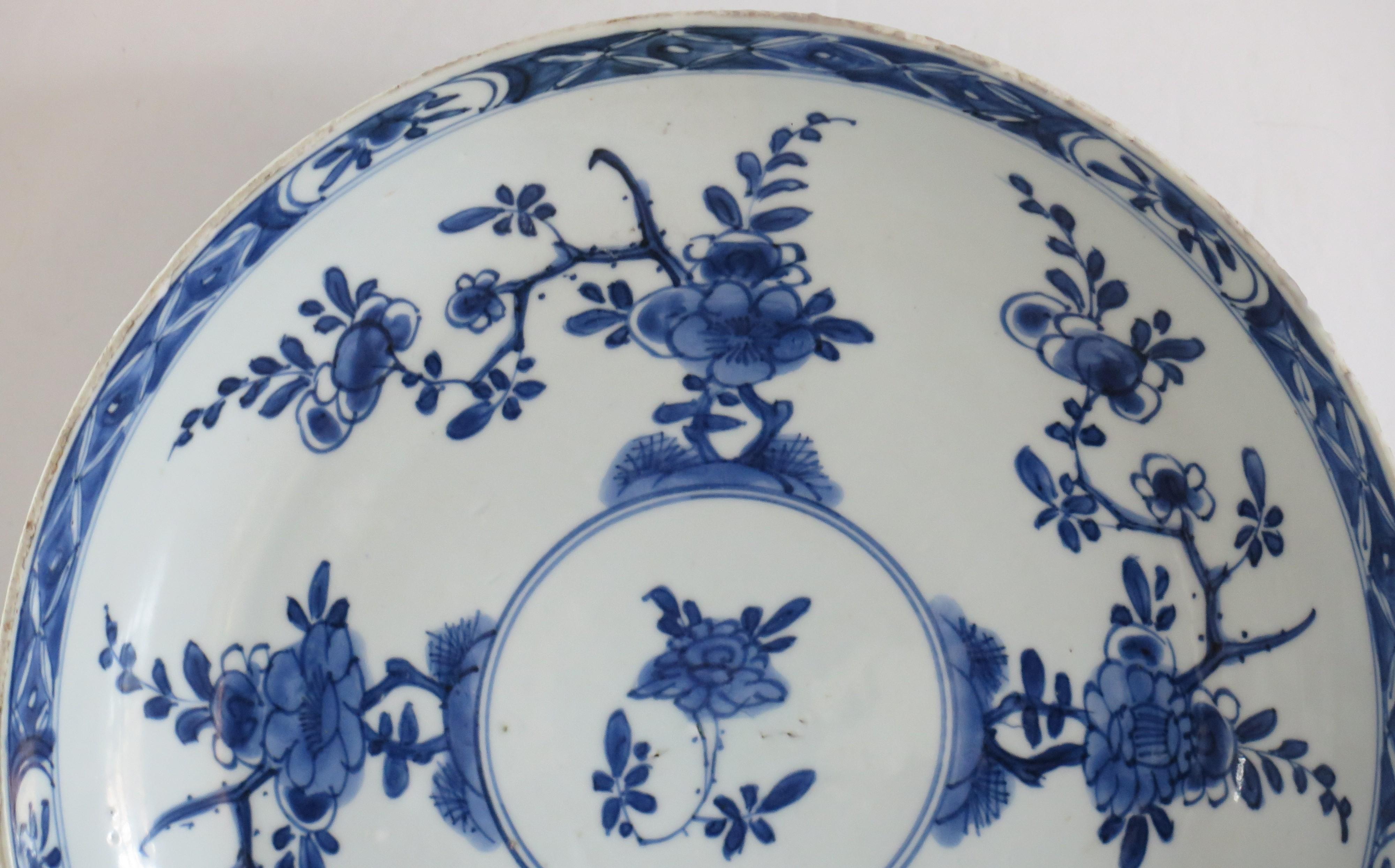 18th Century Kangxi marked Chinese Plate Porcelain Blue & White, Circa 1710