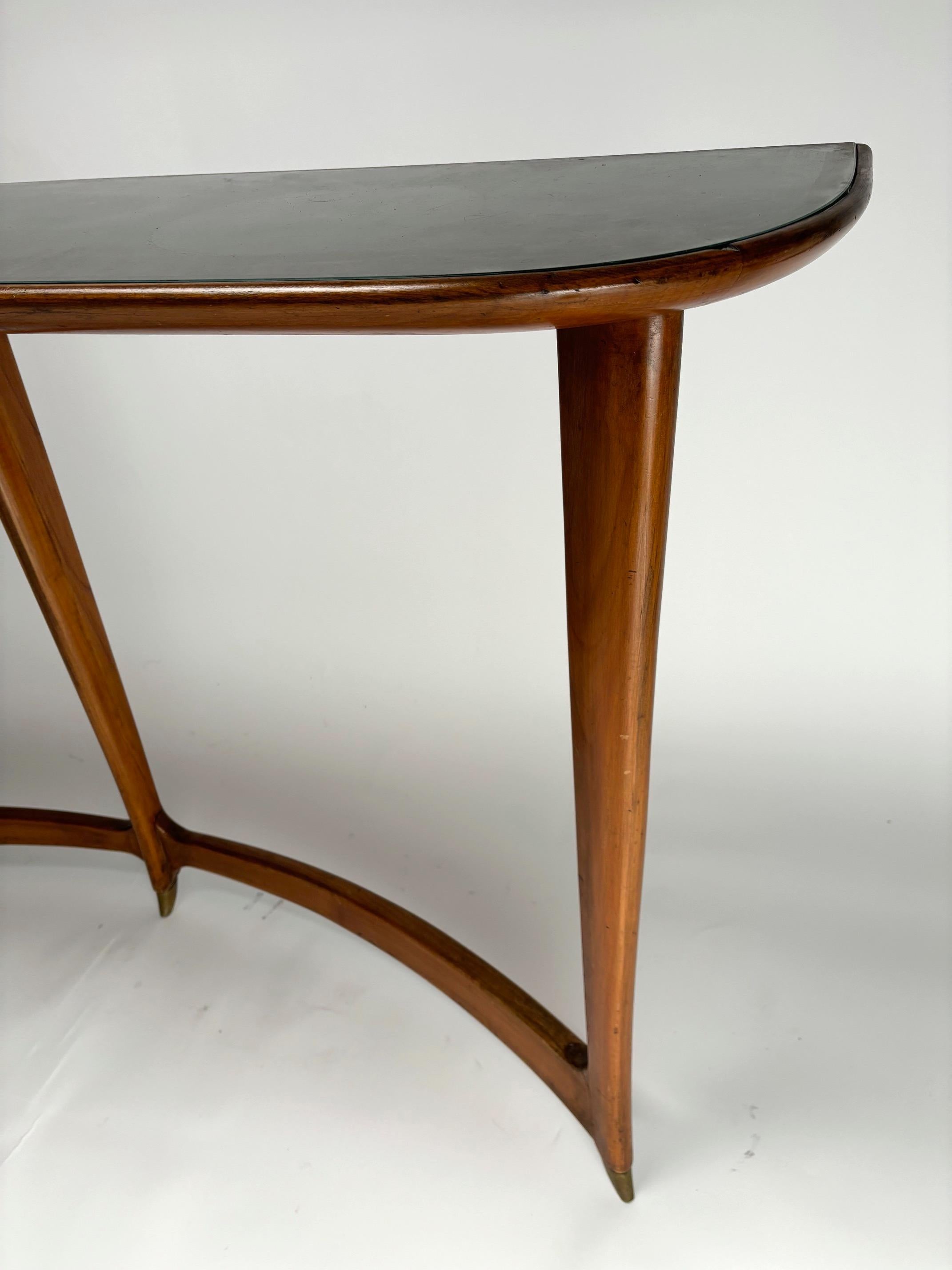 Brass Fine Large Console Table by Guglielmo Ulrich, Italy 1940 For Sale
