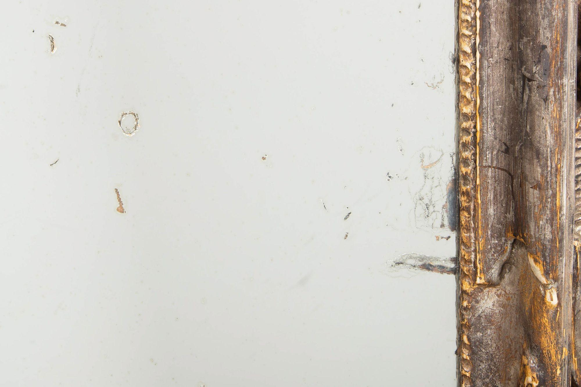 Feine große italienische Rokoko Silber vergoldet geschnitzt antiken Wandspiegel um 1870 (19. Jahrhundert) im Angebot
