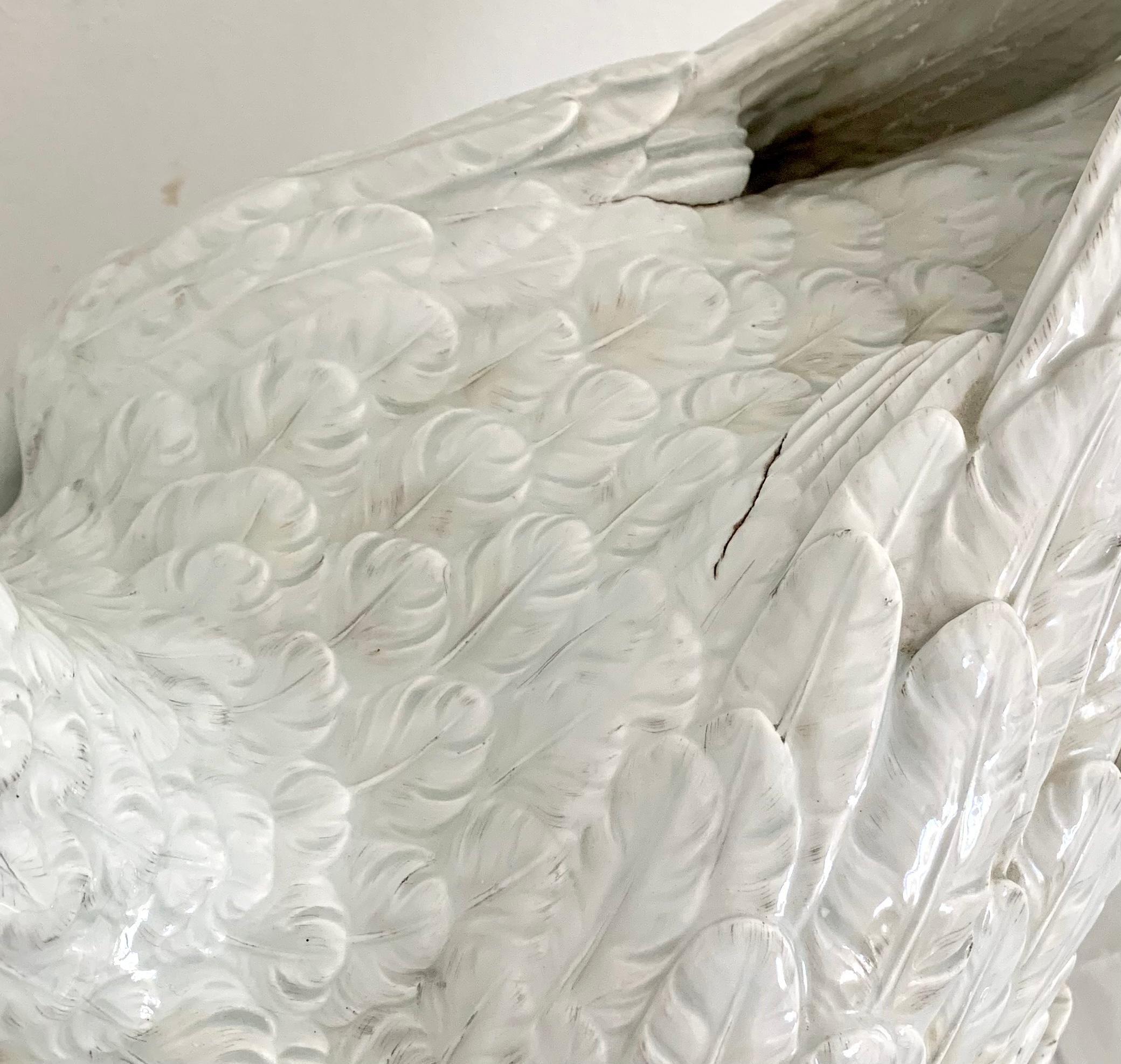 Néoclassique Grand modèle en porcelaine de Meissen de la fin du 18e - début du 19e siècle représentant un Swan en vente