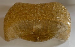 Grande plafoniera a incasso in vetro artistico di Murano della metà del secolo scorso