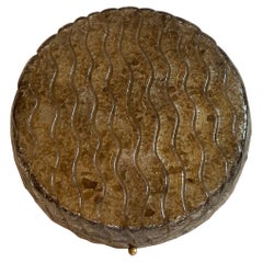 Fine Large Mid-Century Modern Murano Art Glass Flush Mount Ceiling Light Fixture