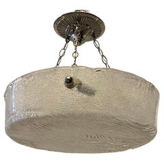 Fine Large Mid-Century Modern Murano Art Glass Flush Mount Ceiling Light Fixture