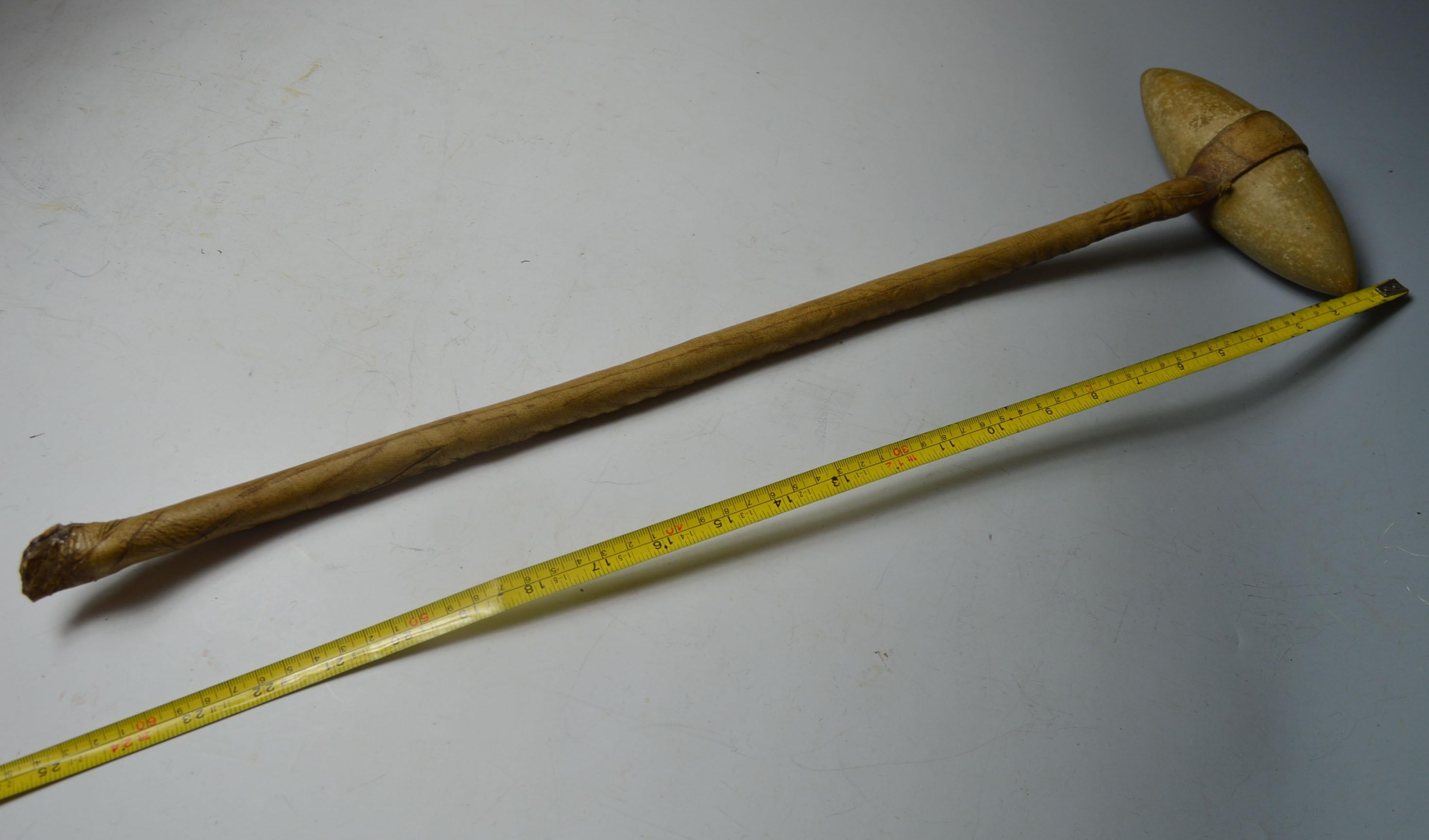 Fine Large Native American Indian Skull Cracker Club Ex Christie’s In Good Condition In London, GB