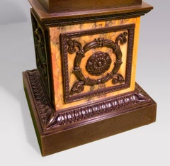 Fine Large Pair of Regency Period Bronze and Marble Tazzas