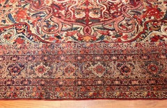 Nazmiyal Silk & Wool Antique Persian Kerman Lavar Rug. Size: 10' 6" x 15' 3"