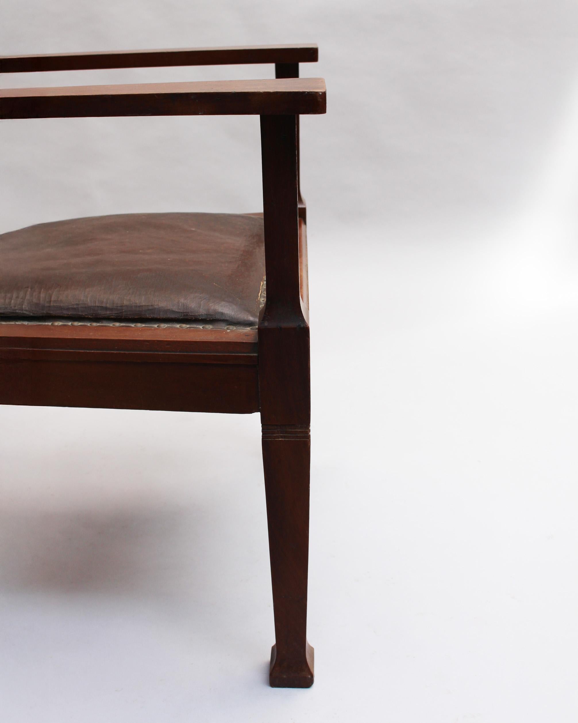Fine Large Vienna Secession Armchair For Sale 4