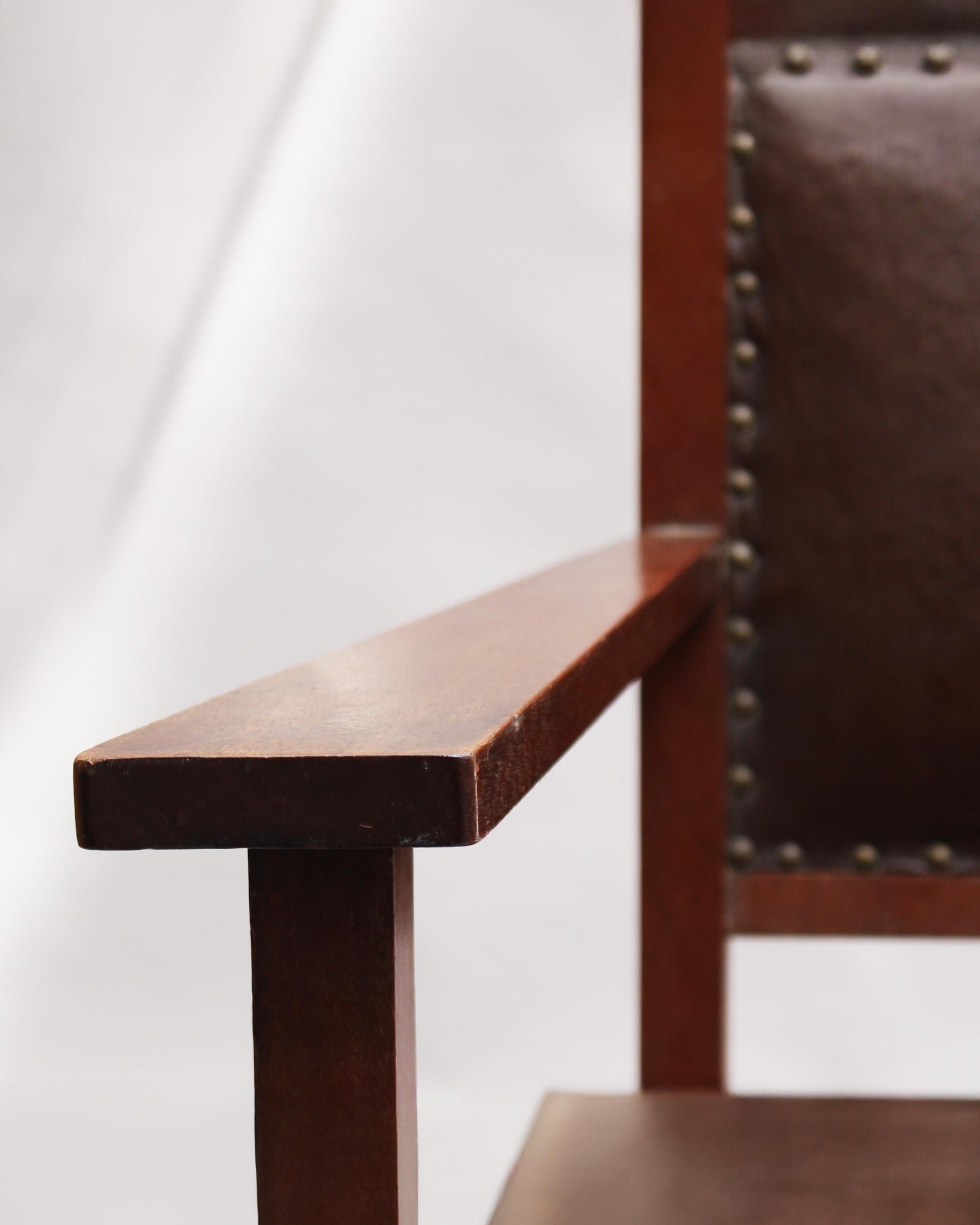 Fine Large Vienna Secession Armchair For Sale 6