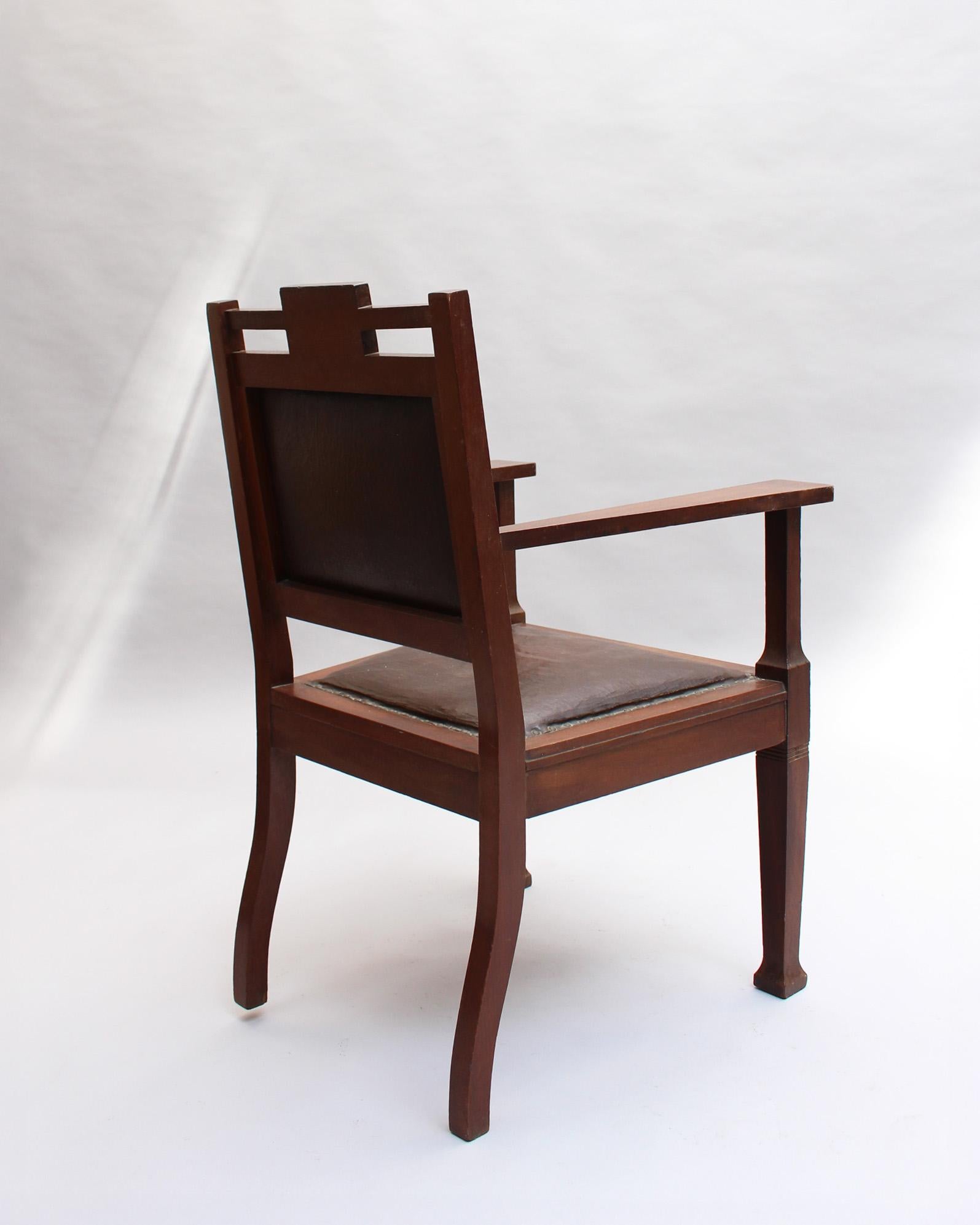20th Century Fine Large Vienna Secession Armchair For Sale