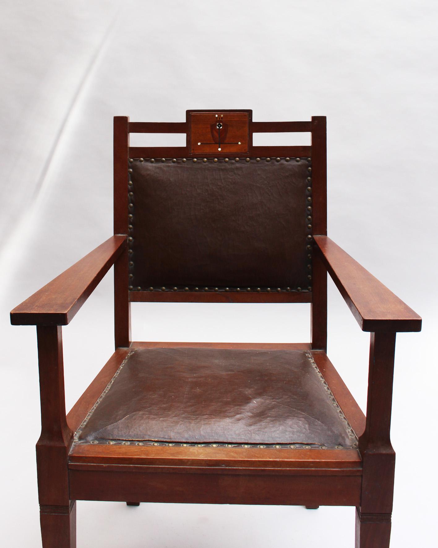 Fine Large Vienna Secession Armchair For Sale 1