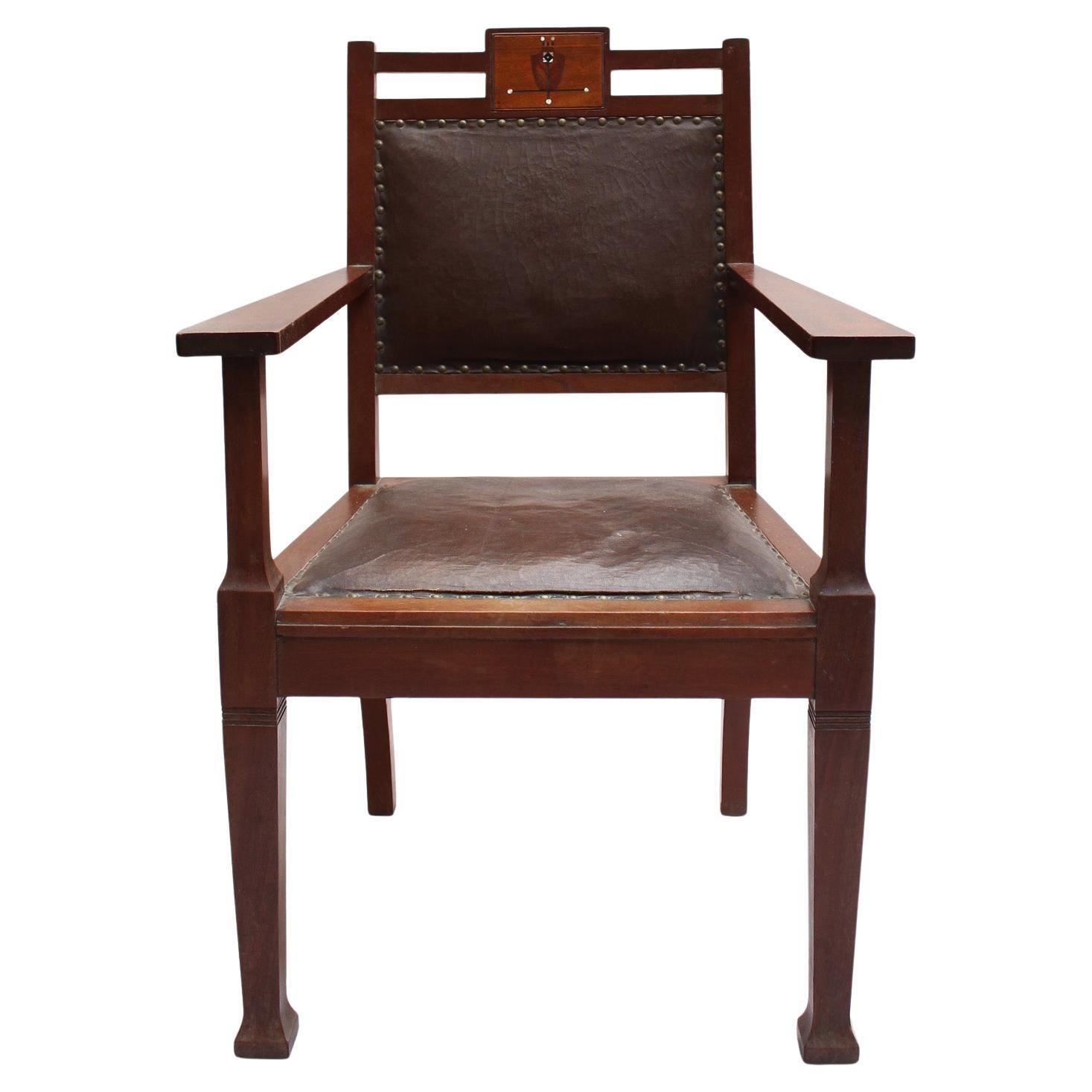 Fine Large Vienna Secession Armchair For Sale