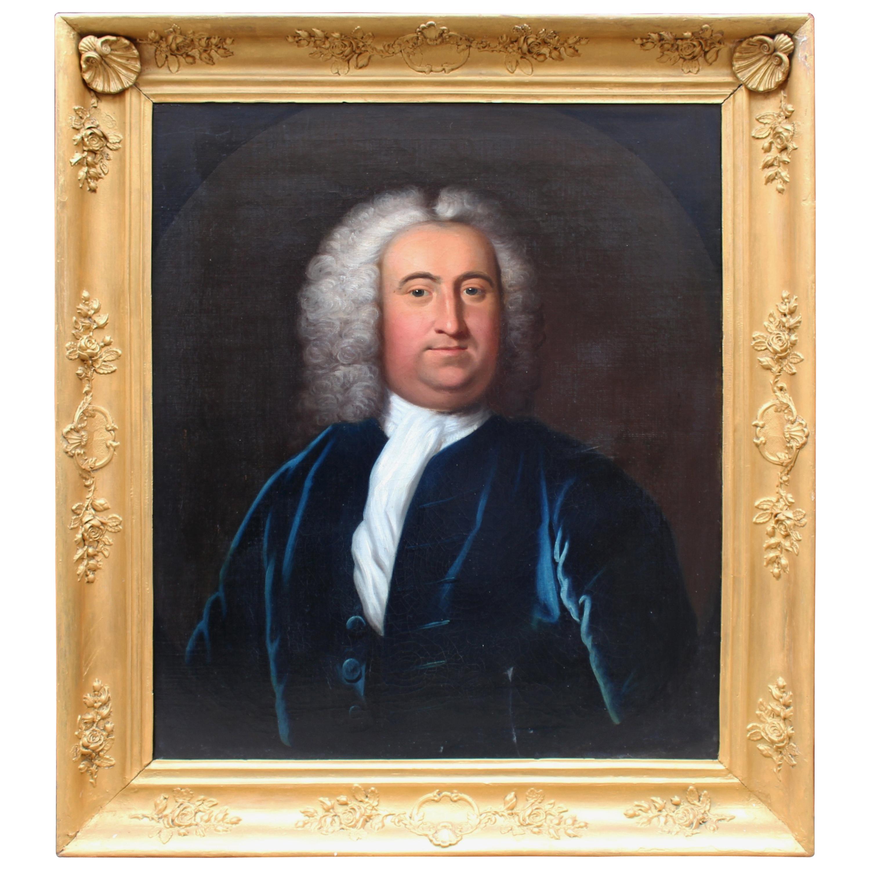 Fine Late 18th Century Portrait of a Gentleman Oil on Canvas For Sale