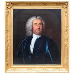 Antique Fine Late 18th Century Portrait of a Gentleman Oil on Canvas