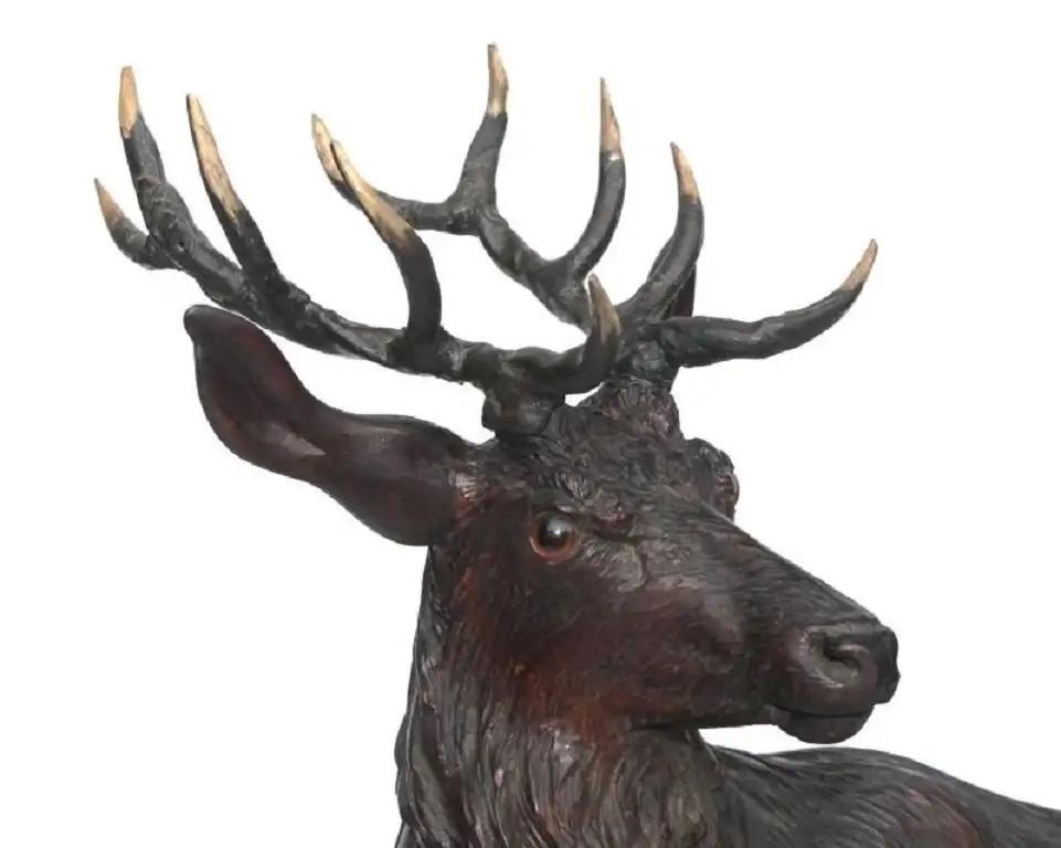 Fine Late 19th Century Black Forest Stag In Good Condition For Sale In Lymington, Hampshire