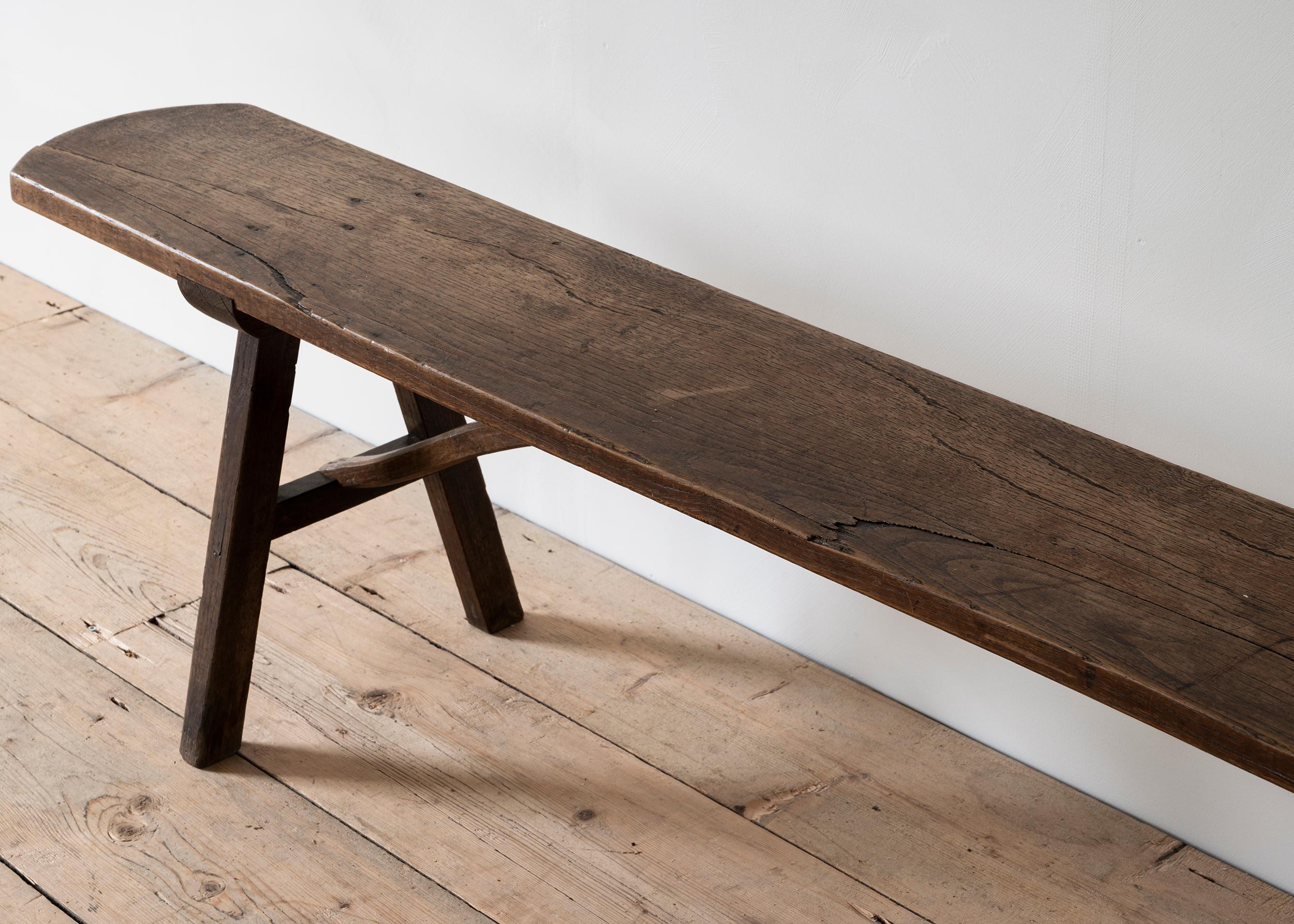 Fine late 19th Century French Wooden Bench For Sale 2