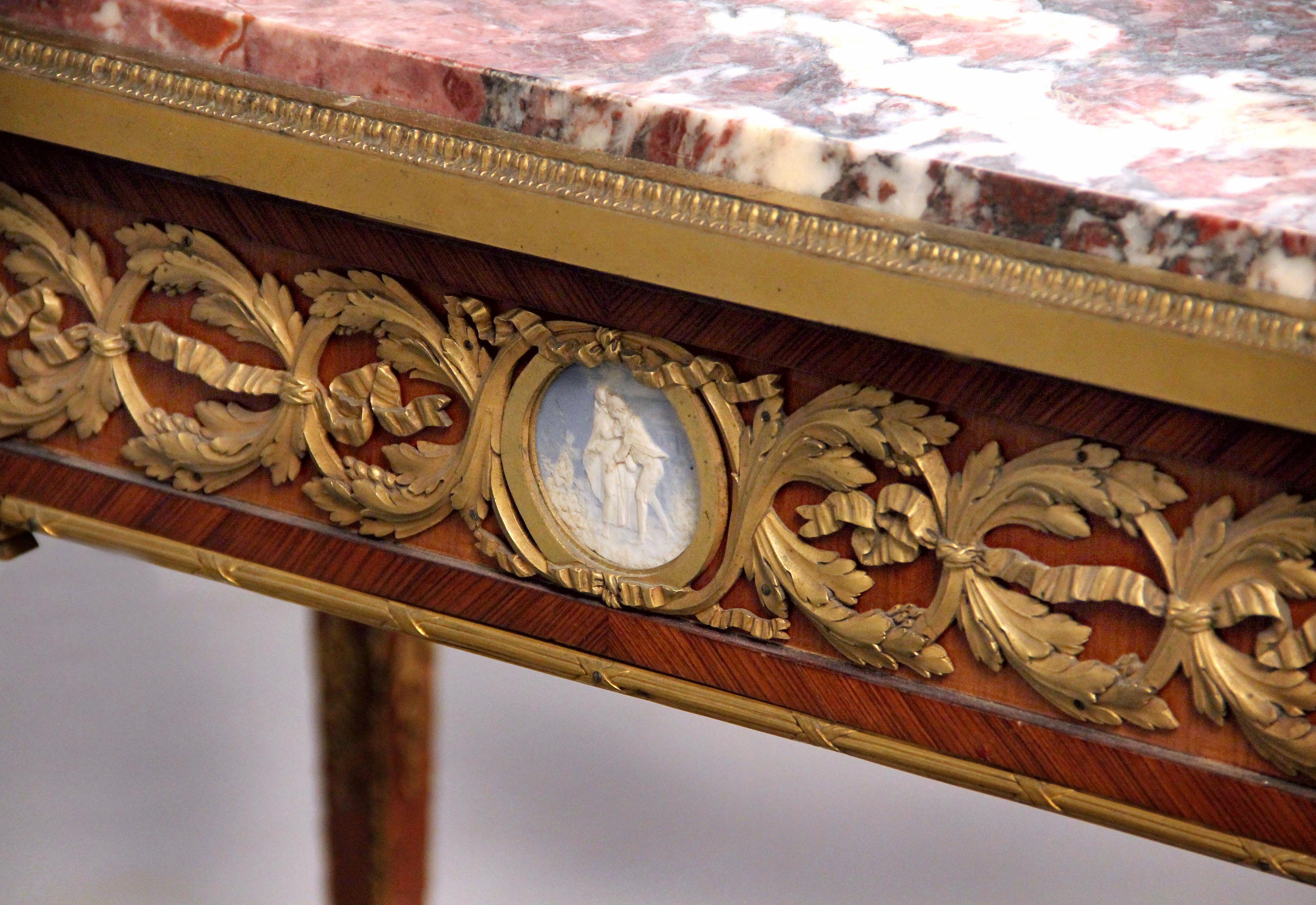 Fine Late 19th Century Gilt Bronze-Mounted Centre Table by Joseph Zwiener 1