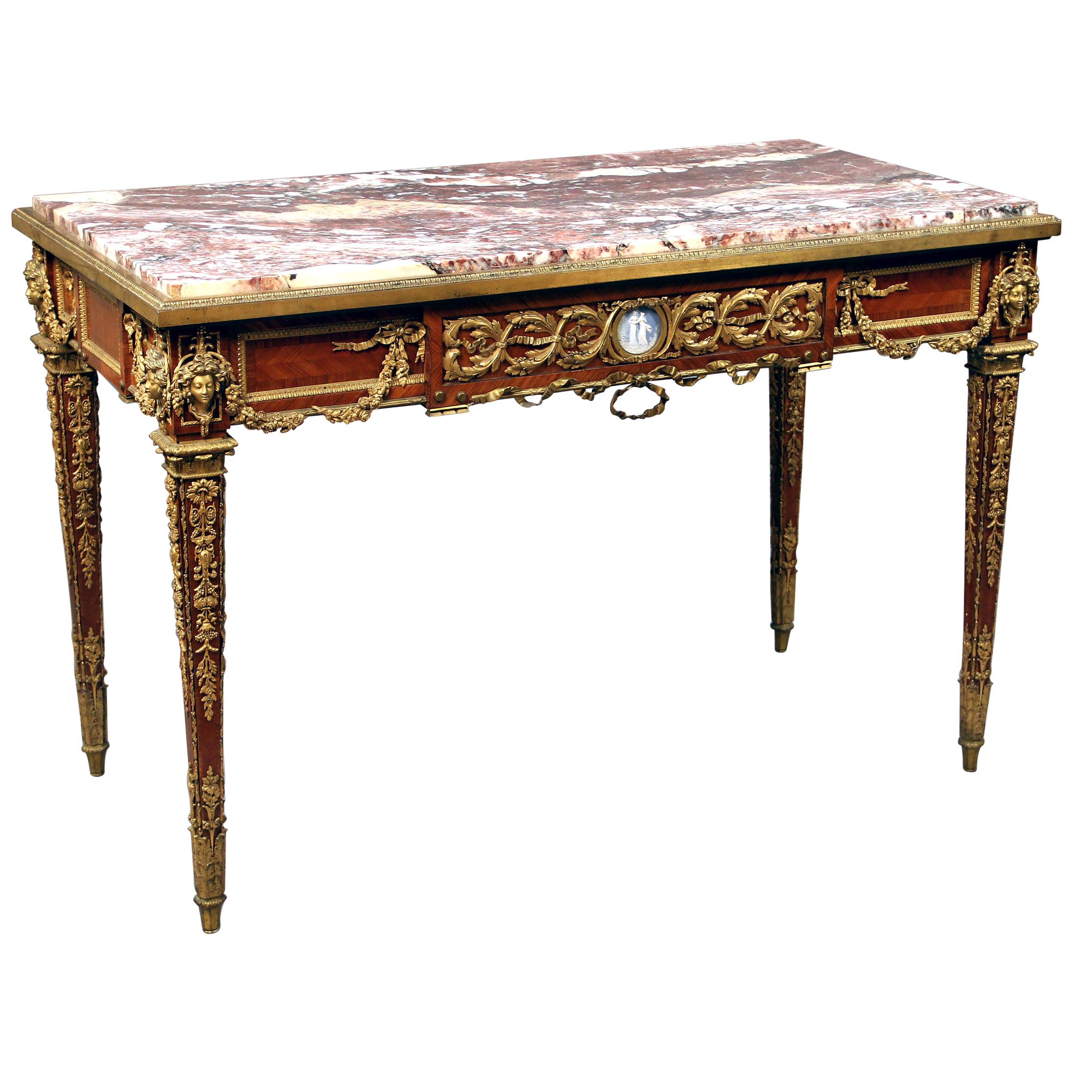 Fine Late 19th Century Gilt Bronze-Mounted Centre Table by Joseph Zwiener