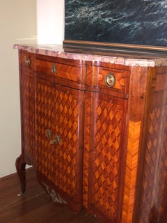 Fine Late 19th Century Gilt Bronze-Mounted Tall Marble-Top Cabinet