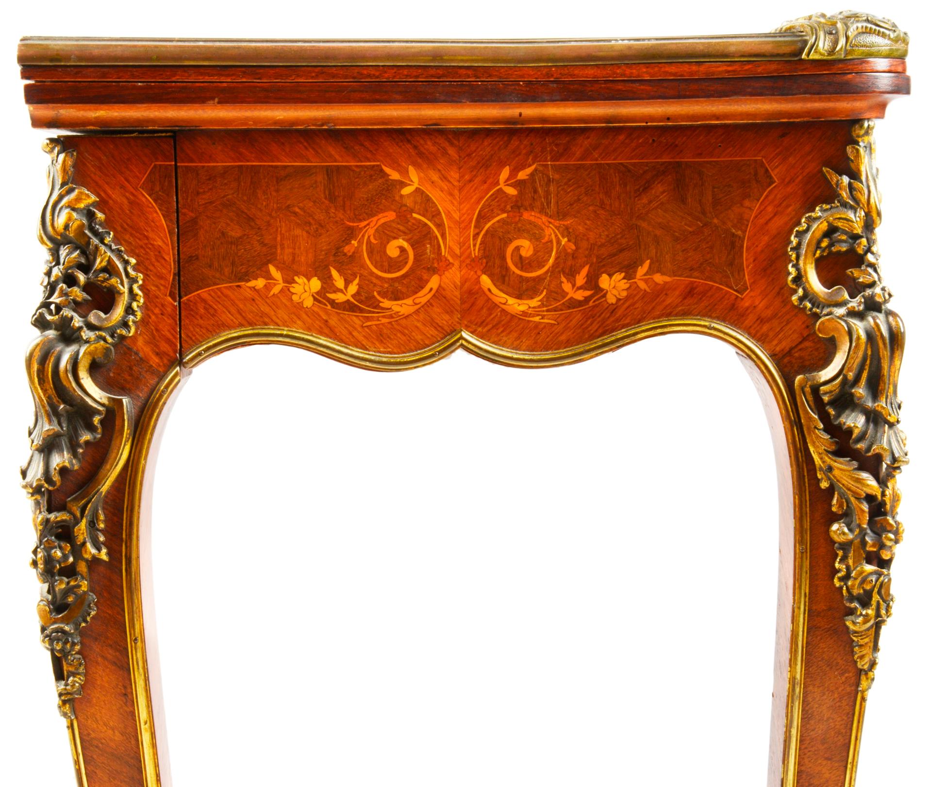 Inlay Fine Late 19th Century, Louis XVI Style Card Table