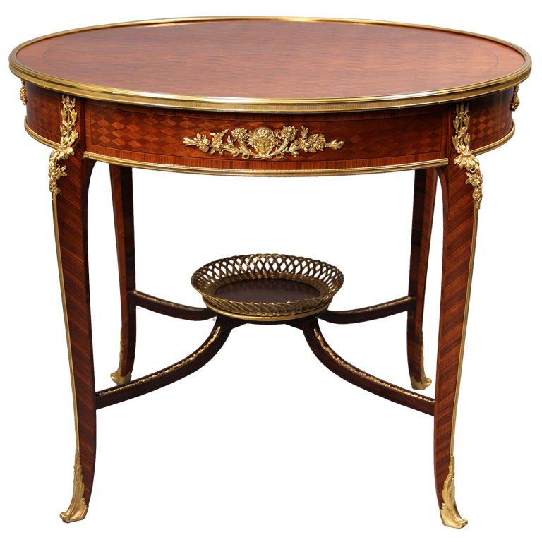 Fine Late 19th Century Parquetry Center Table