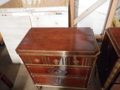 Fine Late 19th Century Russian Mahogany and Brass Inlayed Nightstand Commodes