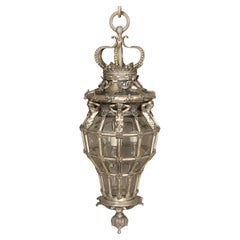 Lanterne de salle "Versailles" de la fin du XIXe siècle en argent doré et verre