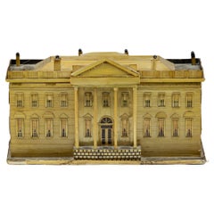 Antique Fine Late 19th Century Straw Work Model of Clarendon House, Piccadily, London