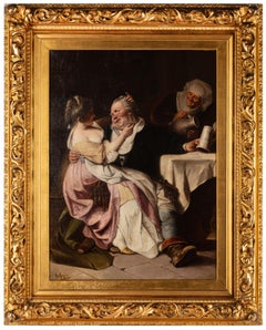 Fine Late 19th Century Tavern Scene in the Manner of Eduard von Grützner