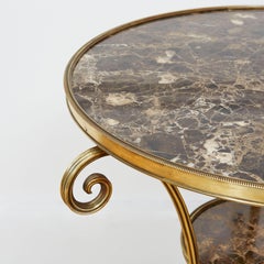 Fine Late Nineteenth Century Brass and Marble Gueridon