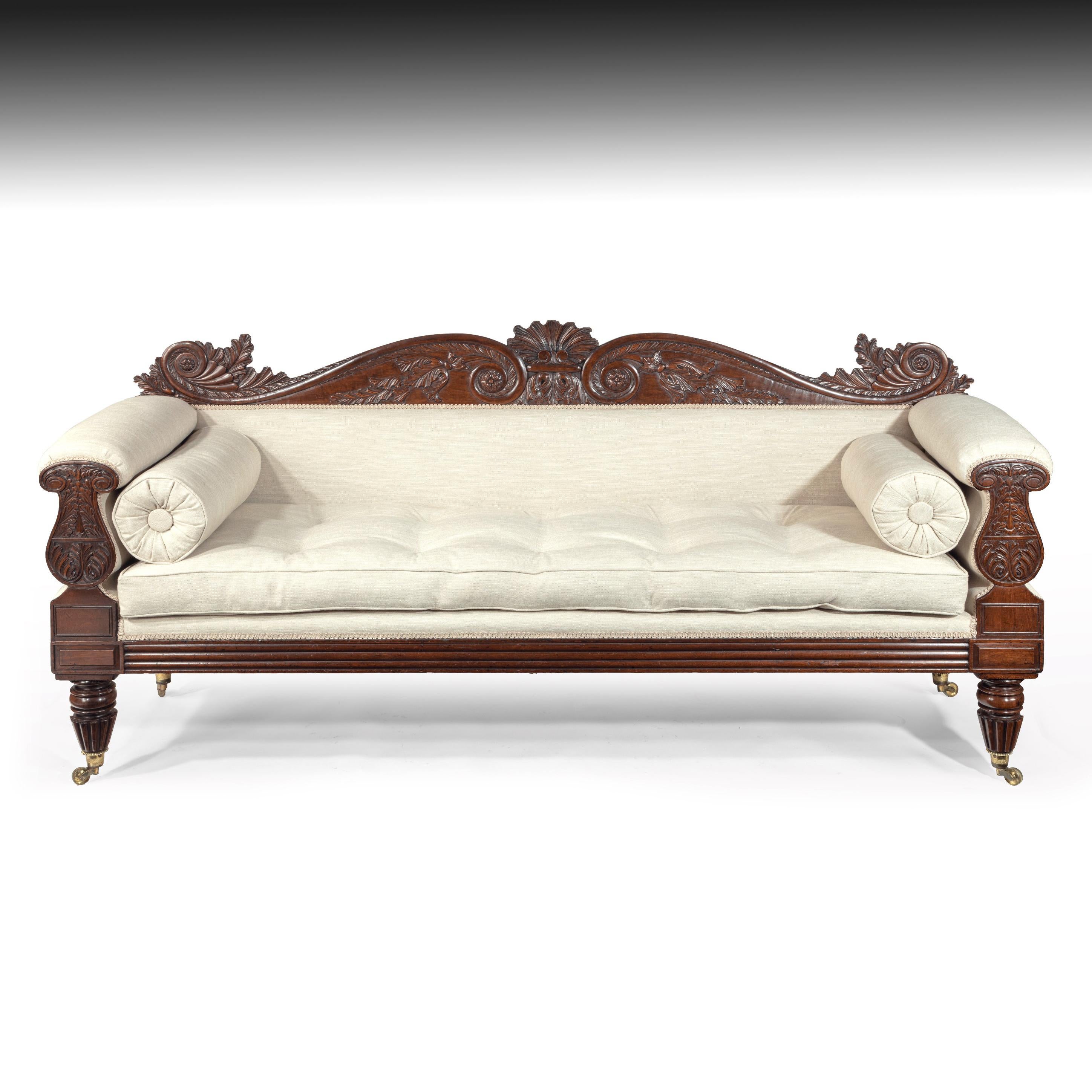 English Fine Late Regency Sofa after a Design by John Taylor
