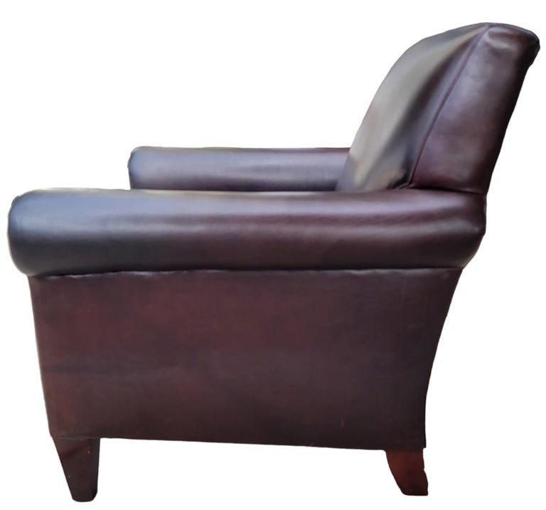  Fine Leather Club Chair For Sale 1