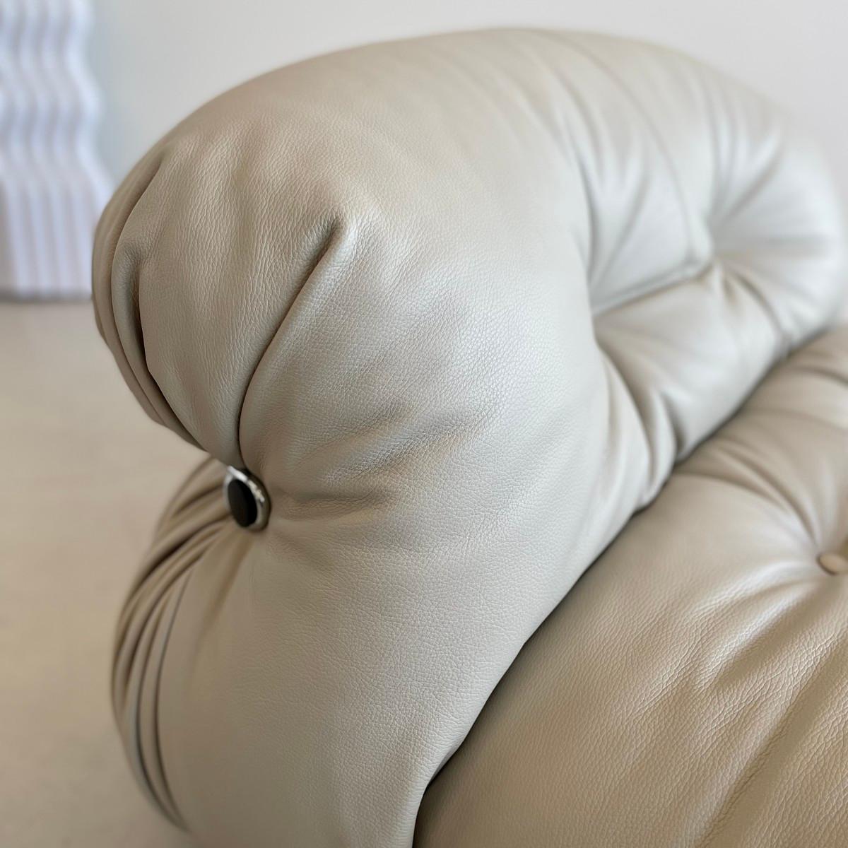 Mid-Century Modern Cuir fin SORIANA Chaiselongue von Tobia & Tobia Scarpa en vente